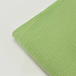 Муслін жатий двошаровий, колір салатний, ширина 150 см № МЖ-4-16, фото 5