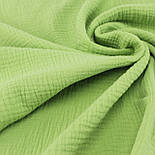 Муслін жатий двошаровий, колір салатний, ширина 150 см № МЖ-4-16, фото 3