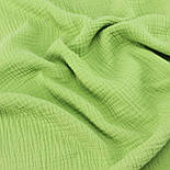 Муслін жатий двошаровий, колір салатний, ширина 150 см № МЖ-4-16, фото 2