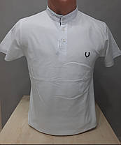 Опт Футболка Polo зі стойкою дитяча, р. 10-15, біла