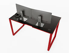 Геймерський стіл UNICRON ZEUS-Game, колір чорний/червоний, фото 3