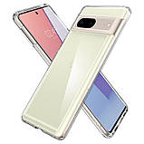 Прозорий чохол SGP Ultra Hybrid для Google Pixel 8a | TPU+PC з посиленими бортами Прозорий, фото 3