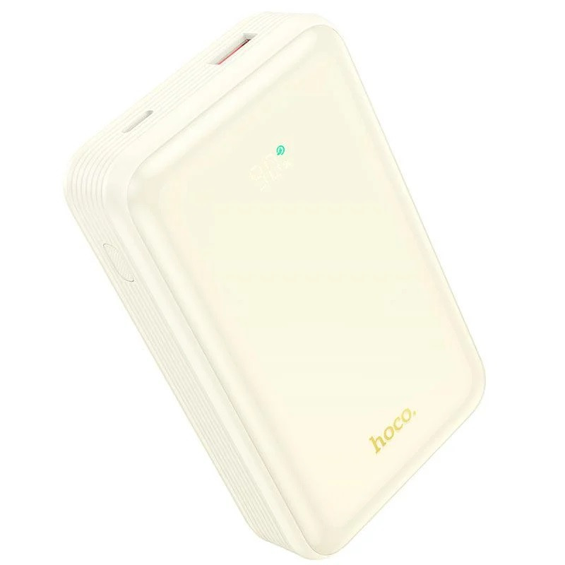 Павербанк PowerBank зі швидкою зарядкою 22.5W 20000mAh HOCO Q21A |1USB/1Type-C, 22.5W+PD20W| Бежевий