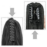 Шиньйон на крабі прямий хвіст коричневий (SHKR-S4-45), фото 2