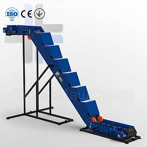 Конвеєр (з перегином) Z-подібний з коробами обдуву