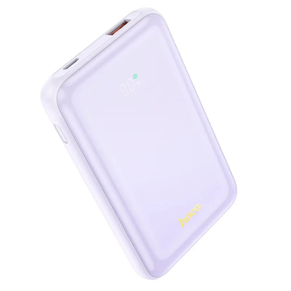 Павербанк PowerBank зі швидкою зарядкою 22.5W 10000mAh HOCO Q21 |1USB/1Type-C, 22.5W+PD20W| Фіолетовий, фото 1