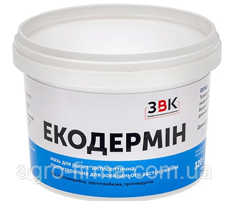 Антисептична, протизапальна мазь для копит “Екодермін” -320 г
