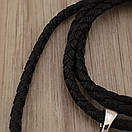 Освячений! Срібний хрестик з цепочкою із шовку. Кулон хрест та шовковий шнурок зі срібним замком. 55 см, фото 9