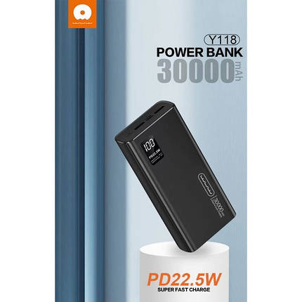 Power Bank WUW Y118 30000mAh PD20W+QC3.0 22.5W, фото 3