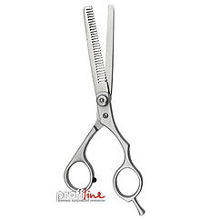 Ножиці філірувальні для стрижки волосся SolinQen сріблясті з упором для пальця 5"