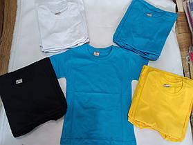 Опт Футболка классична підліткова, р. 104-128, колір уточнюйте при замовленні