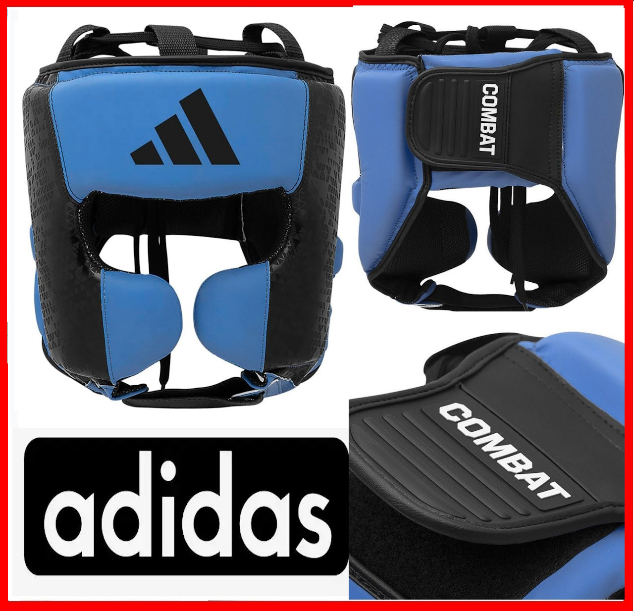 Шолом боксерський Adidas Combat 50 для боксу та єдиноборств боксерський класичний з повним захистом підборіддя