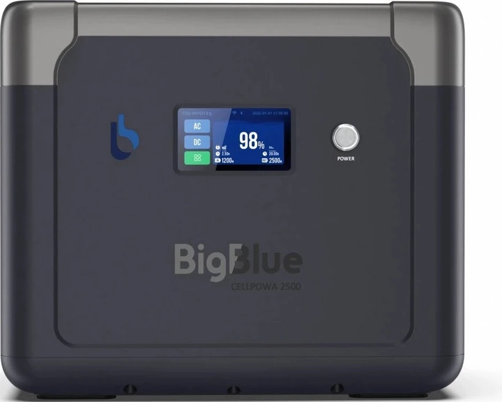 Портативна зарядна станція BigBlue CP2500 з функцією ДБЖ потужністю 2500 Вт, піковою потужністю 5000 Вт LiFePO