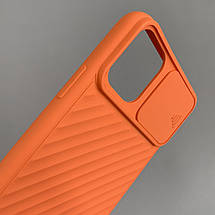 Чохол для iPhone 11 Pro Max зі шторкою для камери щільний чохол на телефон айфон 11 про макс помаранчевий CLR, фото 3