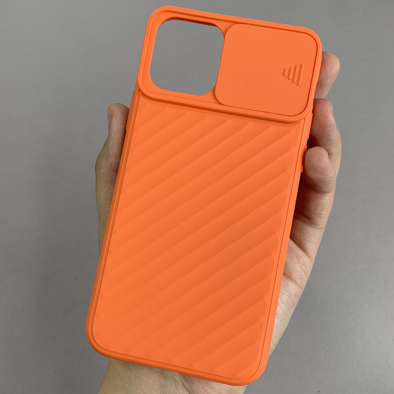 Чохол для iPhone 11 Pro зі шторкою для камери щільний чохол на телефон айфон 11 про помаранчевий CLR
