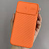 Чохол для iPhone 11 Pro зі шторкою для камери щільний чохол на телефон айфон 11 про помаранчевий CLR, фото 6