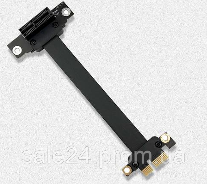 Райзер гибкий REV 3.0 шлейф для видеокарты PCI-E 3.0 1x -> 1x 180 на 90 ...