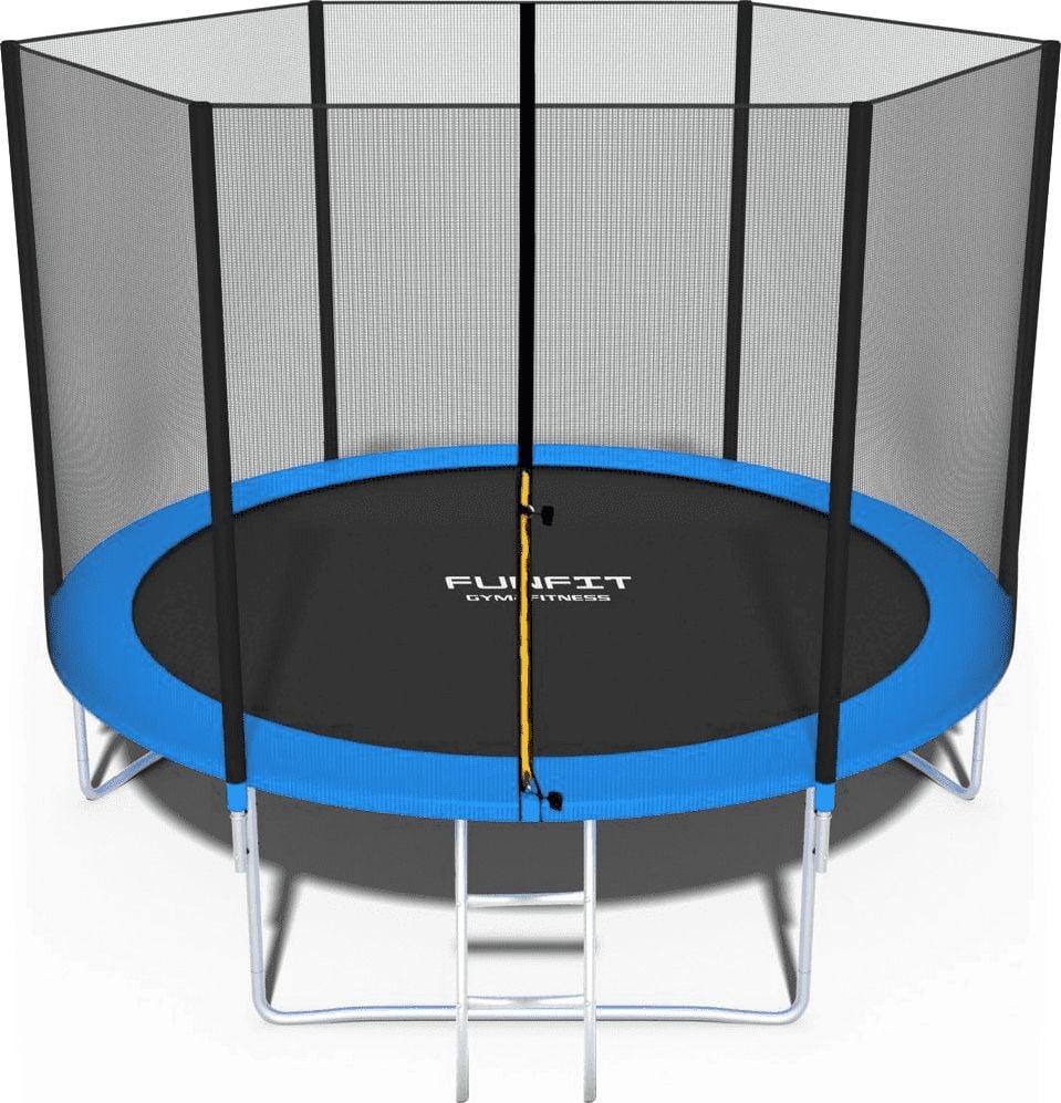 Батут Funfit 846 з зовнішньою сіткою 10 футів 312 см синій, фото 1