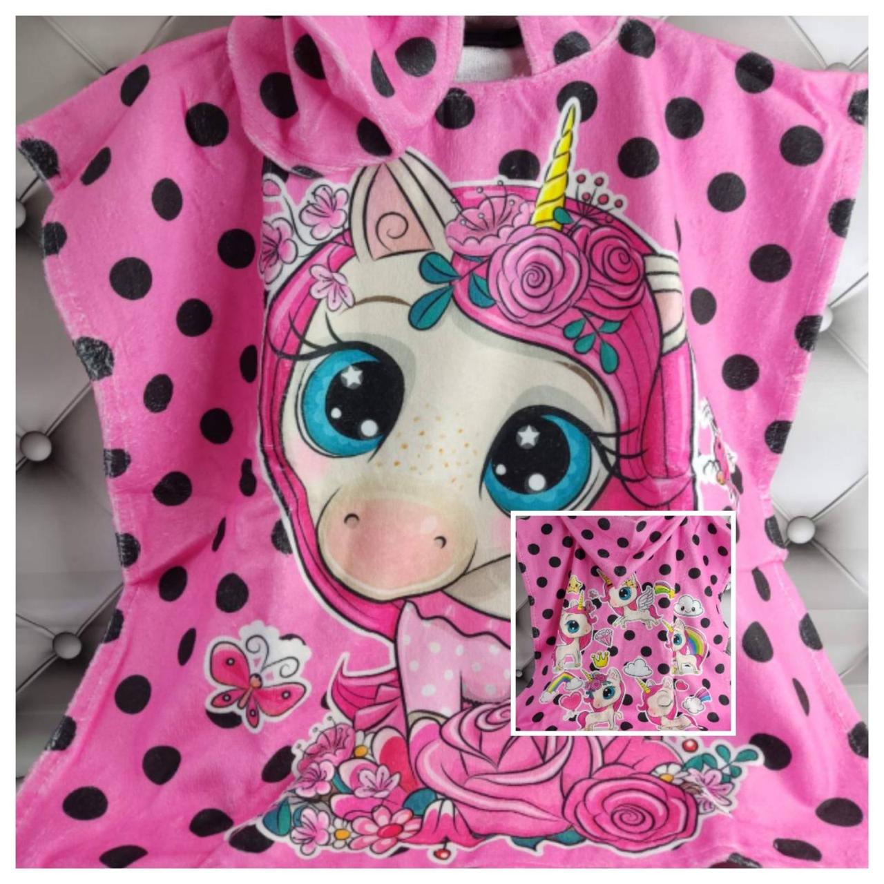 Дитяче пончо рушник 120 на 60 см 3D принт Туреччина 011, фото 1