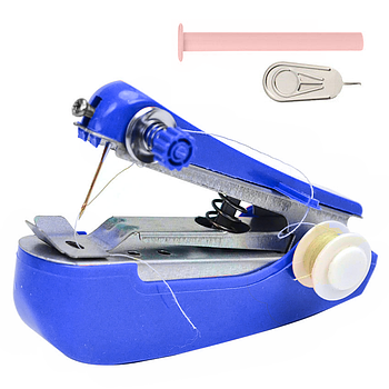Ручна швейна машинка Тата, Синя / Портативна міні швейна машинка для рукоділля