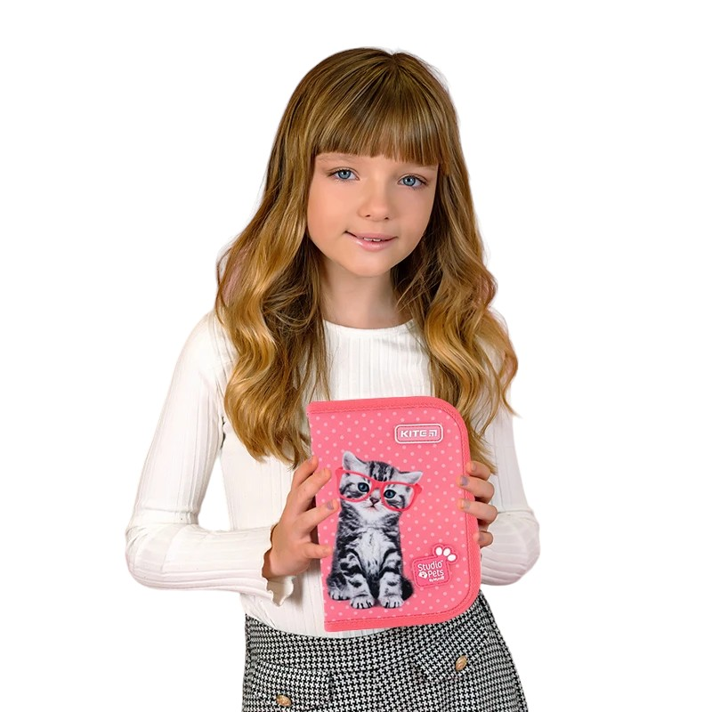 Пенал шкільний Kite Studio Pets (1 відділення, 2 відвороти) SP24-622-2