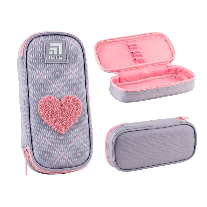 Шкільний пенал Kite Fluffy Heart (органайзер на 5 предметів) K24-662-13