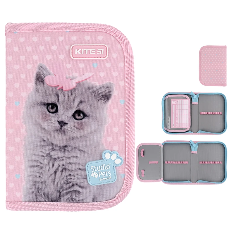 Пенал шкільний Kite Studio Pets (1 відділення, 1 відворот) SP24-621