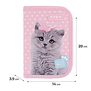 Пенал шкільний Kite Studio Pets (1 відділення, 1 відворот) SP24-621, фото 3