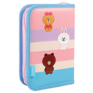 Пенал шкільний Yes Line Friends (1 відділення, 2 відвороти) 533585, фото 3