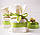 Подарунковий мішечок великий "Оливкові горошини з листочком", Ш130хВ200мм, фото 2
