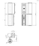 Петлі для алюмінієвих дверей FAPIM MONZA 5671 124 мм антрацит  MONZA петля, фото 3