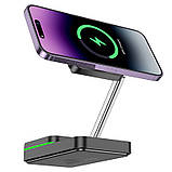 Бездротова зарядка Hoco CQ10 Consuelo 3-in1, Black, фото 3