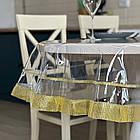 Скатертина силіконова з камінням, колір Золото, 2 стрічки (Під замовлення або стандартий розмір), фото 2