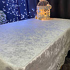 Скатертина оксамитова з молочним мереживом "Імператор". (Під замовлення, або стандартний розмір), фото 7