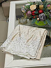 Скатертина оксамитова з молочним мереживом "Імператор". (Під замовлення, або стандартний розмір), фото 9