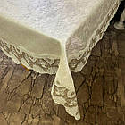 Скатертина оксамитова з комбінованим мереживом "Версаль". (Під замовлення, або стандартний розмір), фото 6