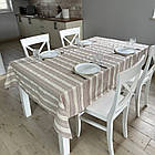 Скатертина лляна Прем'єр, колір: бежевий, "Український орнамент", люкс якість (Під замовлення, або стандартний розмір), фото 6