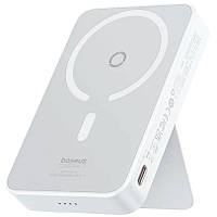 Портативний акумулятор з безпровідною зарядкою Baseus MagPro Magnetic Bracket 5000mAh 20W White