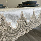 Скатертина оксамитова з мереживом "Імператор" кольору шампань, в розмірах, фото 6