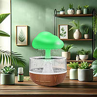 Ультразвуковий зволожувач повітря - нічник Грибок з ефектом дощу, MUSHROOM Cloud Rain Humidifier