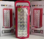 Ліхтар переносний світлодіодний 24 LED GWAY GL6240S із сонячною панеллю та павербанком 4000 mAh, червоний, фото 5