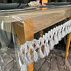 Скатертина силіконова з бахромою, колір: Срібло (Під замовлення), фото 2