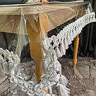 Скатертина силіконова з бахромою, колір: Срібло (Під замовлення), фото 3