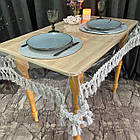 Скатертина силіконова з бахромою, колір: Срібло (Під замовлення), фото 7