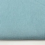 Лоскуток. Муслін жатий двошаровий, колір запорошений джинс No МЖ-4-18, 50*150 см, фото 4