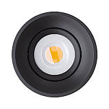 Точковий накладний LED світильник Ø85мм TNS03 (чор) 10W 3000K, фото 3