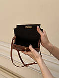 Жіноча сумка 7904 крос-боді коричнева, фото 3