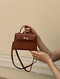 Жіноча сумка 7904 крос-боді коричнева, фото 2