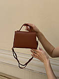 Жіноча сумка 7904 крос-боді коричнева, фото 7