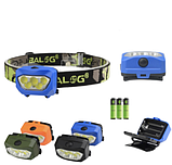 Налобний ліхтарик Police PL-015 5xCOB 3xAAA Blue (7_00737), фото 2